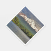 DE BERG SHASTA VAN HET MEER VAN SISKIYOU SERVETTEN (Hoek)