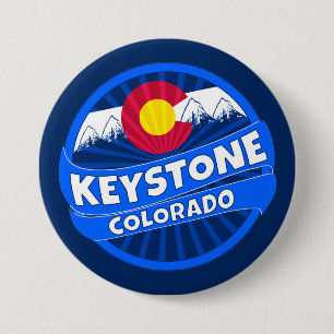De berg van Colorado van de hoeksteen barstte Ronde Button 7,6 Cm