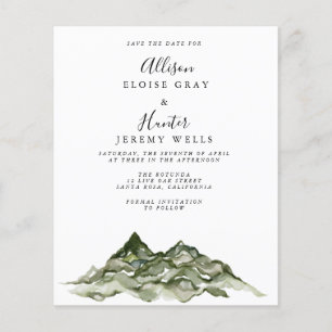 De berg van de begroting bewaart de Datumbrochure Flyer