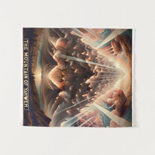 De berg van Yahweh Wandkleed (Voorkant (horizontaal))