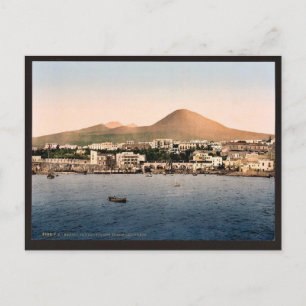 de berg Vesuvius, met Torre de Creco, Napels, Ital Briefkaart