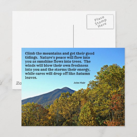 De bergen beklimmen en hun goede.... briefkaart (Voorkant / Achterkant)