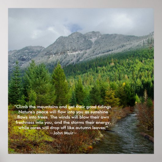 De bergen beklimmen poster (Voorkant)