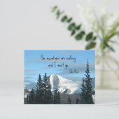 De bergen bellen... briefkaart (Staand voorkant)