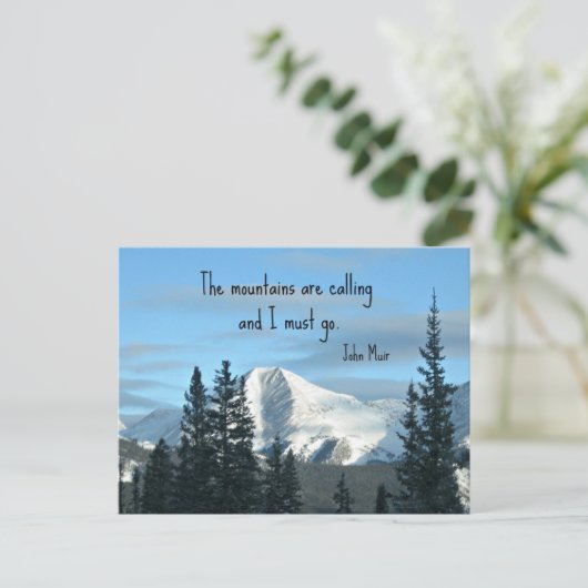 De bergen bellen... briefkaart (Staand voorkant)