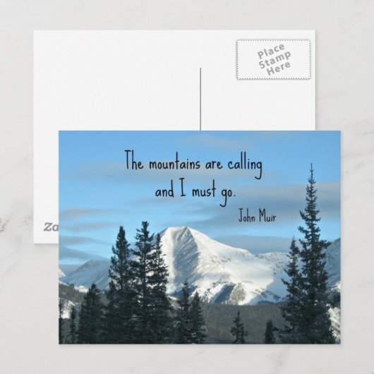 De bergen bellen... briefkaart (Voorkant / Achterkant)