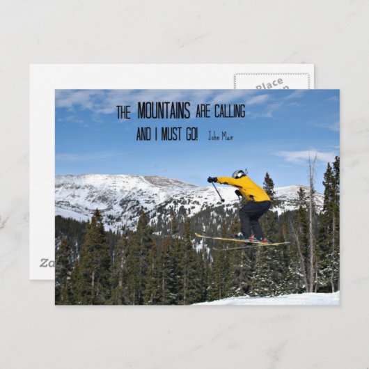 De bergen bellen... briefkaart (Voorkant / Achterkant)