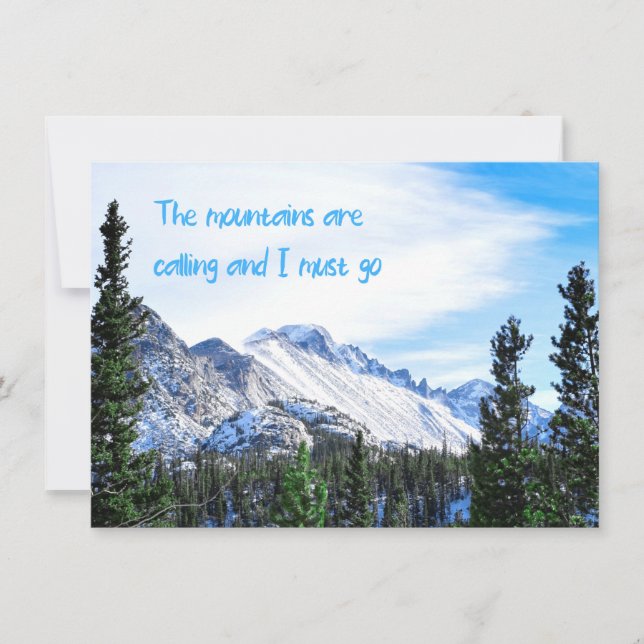 De bergen bellen en ik moet gaan (Voorkant)