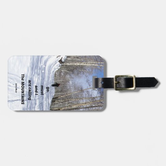 De bergen bellen en ik moet gaan. bagagelabel (Voorkant horizontaal)