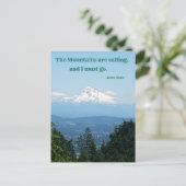 De bergen bellen en ik moet gaan. briefkaart (Staand voorkant)