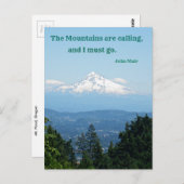 De bergen bellen en ik moet gaan. briefkaart (Voorkant / Achterkant)