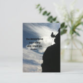 De bergen bellen en ik moet gaan. briefkaart (Staand voorkant)