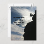 De bergen bellen en ik moet gaan. briefkaart (Voorkant / Achterkant)