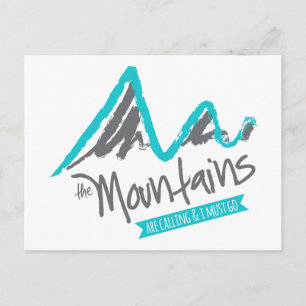 De bergen bellen en ik moet gaan briefkaart