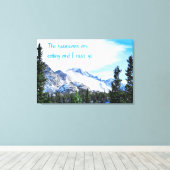 De bergen bellen en ik moet gaan canvas afdruk (Insitu (Houten vloer))