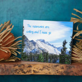 De bergen bellen en ik moet gaan fotoplaat (Zijkant)