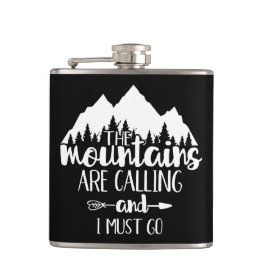 De bergen bellen en ik moet gaan heupfles