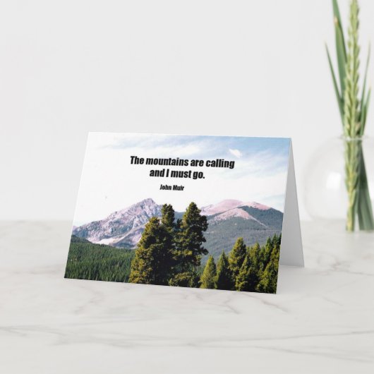 De bergen bellen en ik moet gaan. kaart (Voorkant)