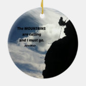 De bergen bellen en ik moet gaan. keramisch ornament (Achterkant)