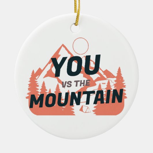 De bergen bellen en ik moet gaan keramisch ornament (Voorkant)