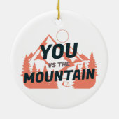 De bergen bellen en ik moet gaan keramisch ornament (Achterkant)