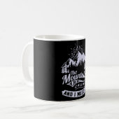 De bergen bellen en ik moet gaan koffiemok (Voorkant links)