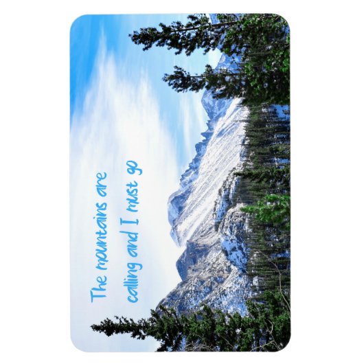 De bergen bellen en ik moet gaan magneet (Verticaal)