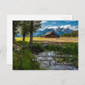 De bergen bellen en ik moet gaan - Muir Briefkaart (Voorkant / Achterkant)