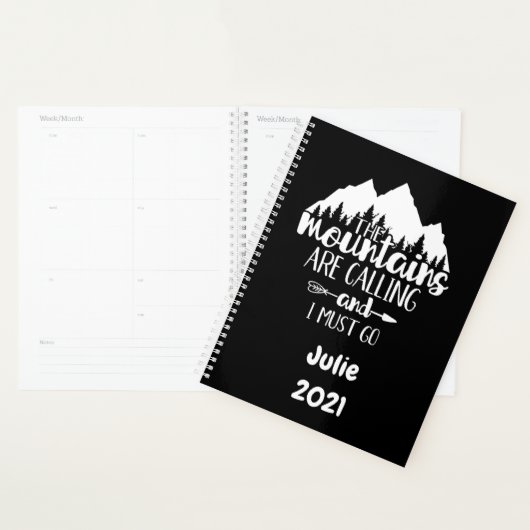 De bergen bellen en ik moet gaan planner (Display)