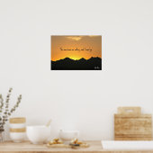 De bergen bellen en ik moet gaan. poster (Keuken)