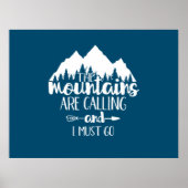 De bergen bellen en ik moet gaan poster (Voorkant)