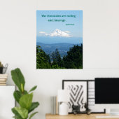 De bergen bellen en ik moet gaan. poster (Thuiskantoor)