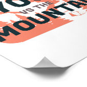 De bergen bellen en ik moet gaan poster (Hoek)