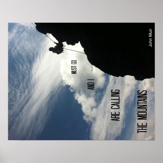 De bergen bellen en ik moet gaan. poster (Voorkant)