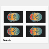 De bergen bellen en ik moet gaan. rechthoekige sticker (Vel)