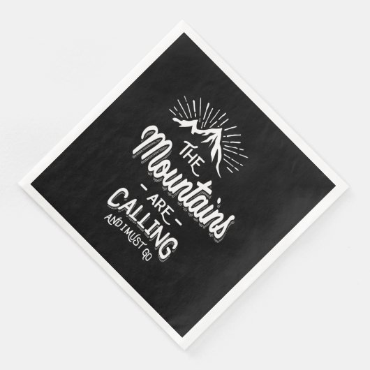 De bergen bellen en ik moet gaan servet (Hoek)