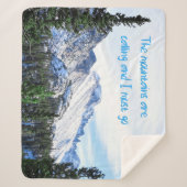 De bergen bellen en ik moet gaan sherpa deken (Voorkant)