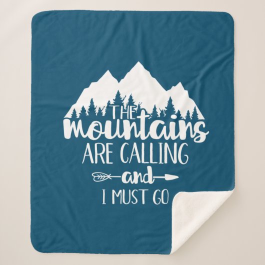 De bergen bellen en ik moet gaan sherpa deken (Voorkant)