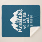 De bergen bellen en ik moet gaan sherpa deken (Voorkant (horizontaal))