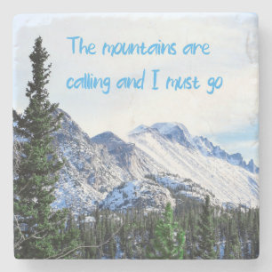 De bergen bellen en ik moet gaan stenen onderzetter