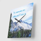 De bergen bellen en ik moet gaan vierkante klok (Hoek)