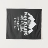 De bergen bellen en ik moet gaan wandkleed (Voorkant (horizontaal))