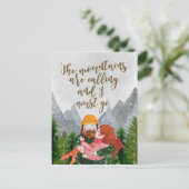 de bergen bellen en ik moet naar briefkaart gaan (Staand voorkant)