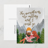 de bergen bellen en ik moet naar briefkaart gaan (Voorkant / Achterkant)