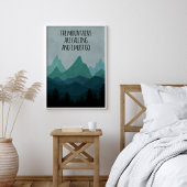 De bergen bellen, John Muir Quote Poster