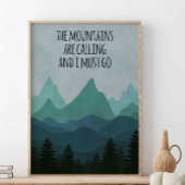 De bergen bellen, John Muir Quote Poster