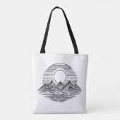 De bergen en de zon tote bag (Achterkant)