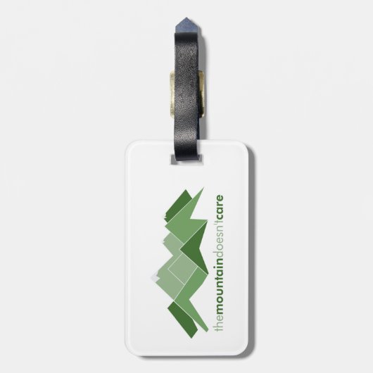 De bergen geven er niets om bagagelabel (Achterkant verticaal)