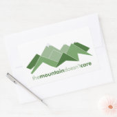 De bergen geven er niets om rechthoekige sticker (Envelop)