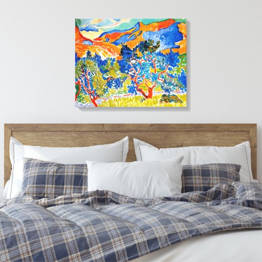 De bergen in Collioure | Andre Derain | Canvas Afdruk (Insitu (Slaapkamer))